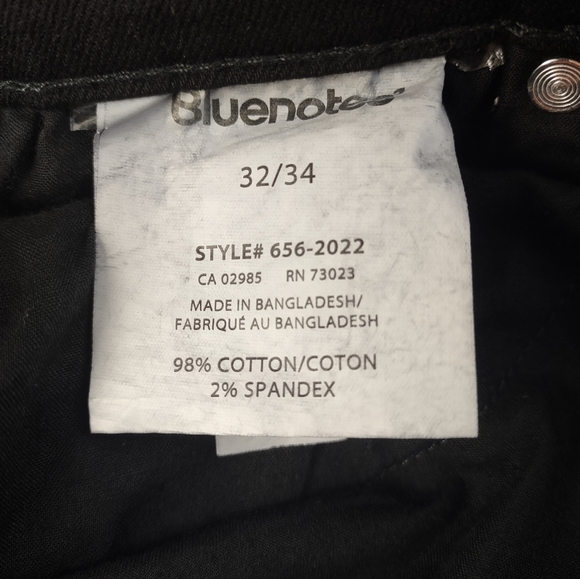 Bluenotes Denim NWT Jeans Brodie Slim Straight Leg 31" Inseam Zip Fly Black - Picture 11 of 12